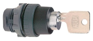 Головка переключателя с ключом ZB5, тип 1-2, черная рукоятка, IP66 фото